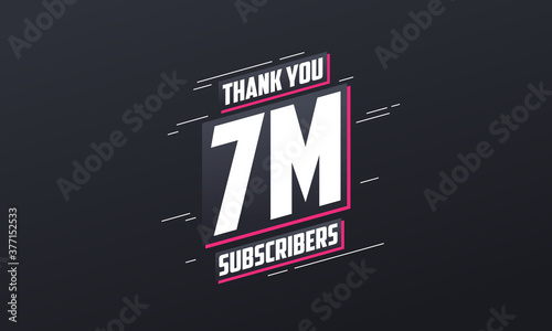 Thank you 7000000 subscribers 7m subscribers celebration. photo