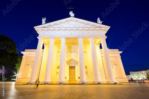 Night view of illuminated C...