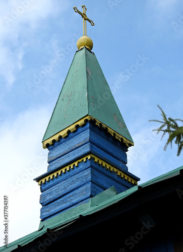 Принти на полотні a wooden Orthodox chapel under the invocation of Saint George built in 1880 in t