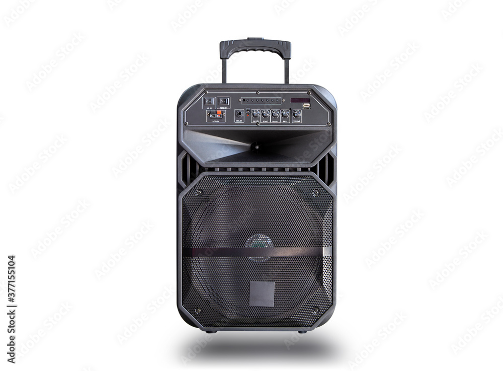 Speaker box amplifier with clipping path isolated on white background Speaker box amplifier with clipping path isolated on white background