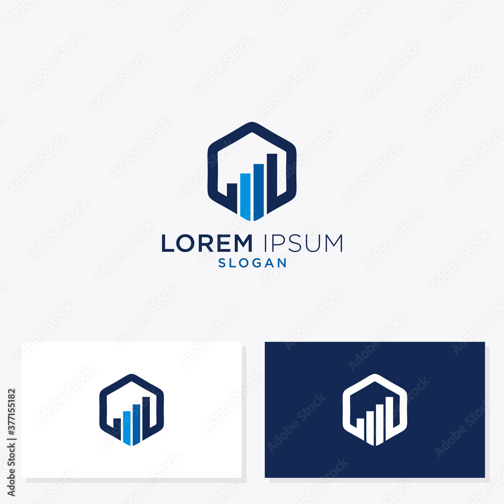 Financial advisor logo designs vector template