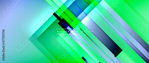 Dynamic lines on fluid color gradient. Trendy geometric abstract background for your text, logo or graphics