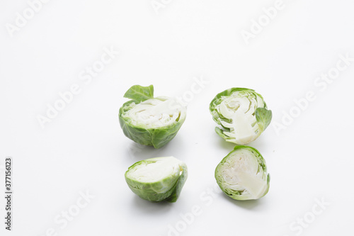 brussells sprouts isolated on white background photo