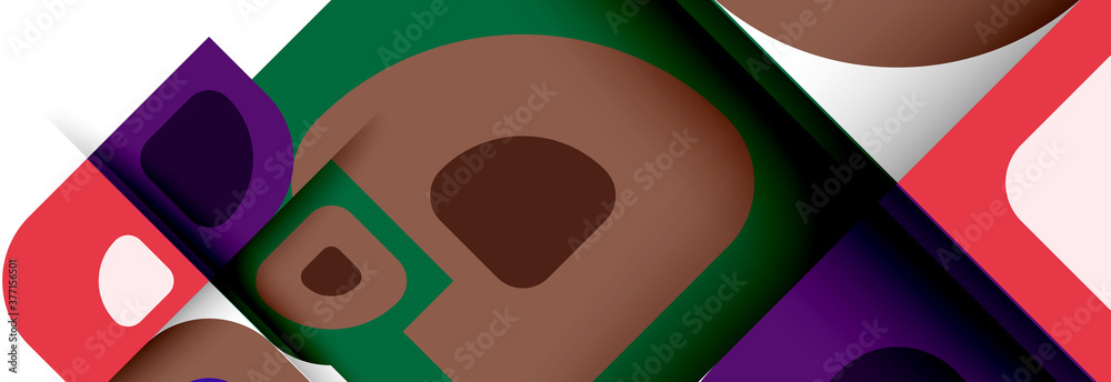 Set of vector modern geometric abstract backgrounds with repeating abstract round shapes patterns and shadow effects Set of vector modern geometric abstract backgrounds with repeating abstract round shapes patterns and shadow effects