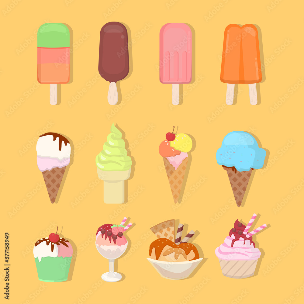 I like ice cream because it's sweet. I like ice cream because it's sweet.