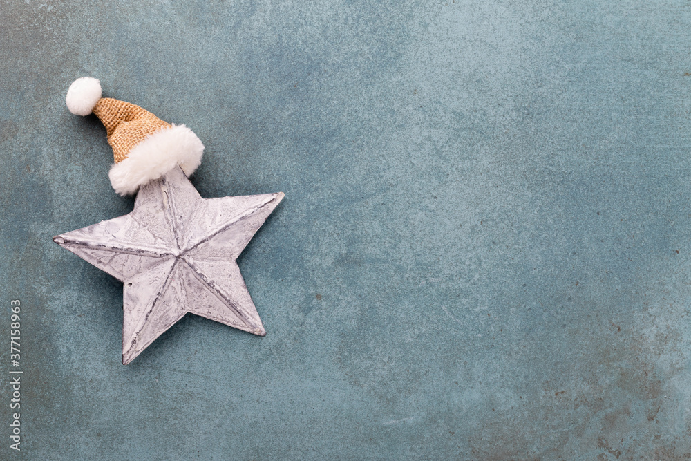 Christmas decoration. Christmas star on rustic dark background. Christmas decoration. Christmas star on rustic dark background.