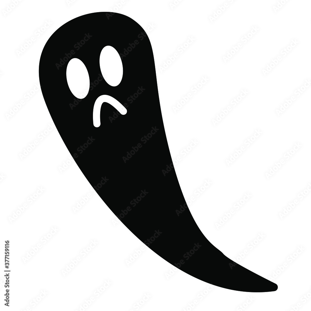 Hand drawn ink sketch. Simple children's drawing. Cartoon style. Cute and funny. Black ghost on white background. Halloween sticker. Scary and ugly creatures. For postcards and posters Hand drawn ink sketch. Simple children's drawing. Cartoon style. Cute and funny. Black ghost on white background. Halloween sticker. Scary and ugly creatures. For postcards and posters