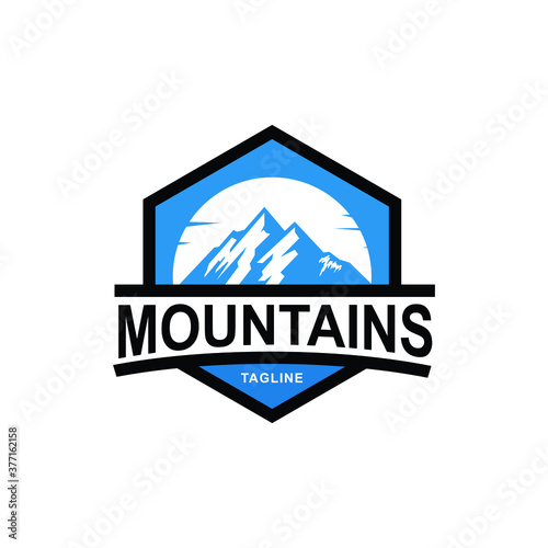 Mountain logo, Mountain logo vector, hills logo, mountain symbol, mountain icon,
