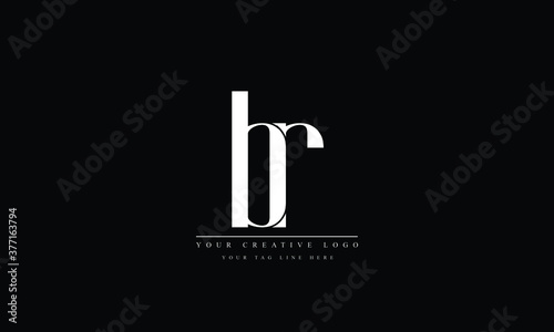 br rb b r abstract vector logo monogram template photo