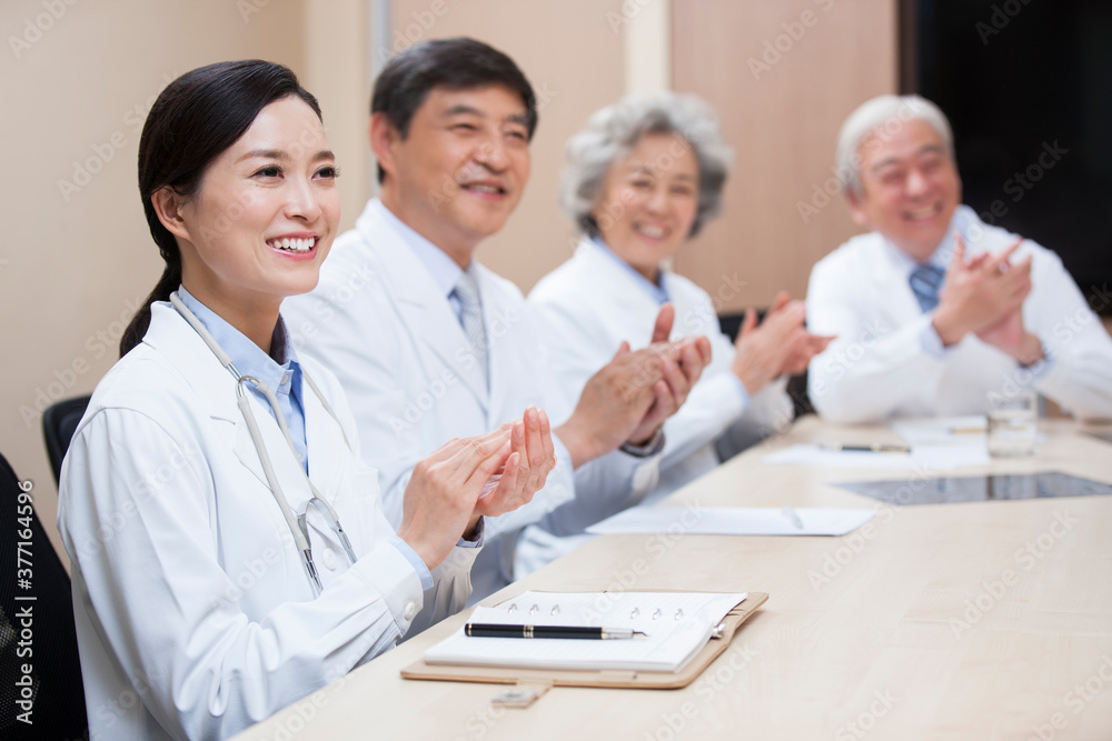 Medical experts clapping Medical experts clapping