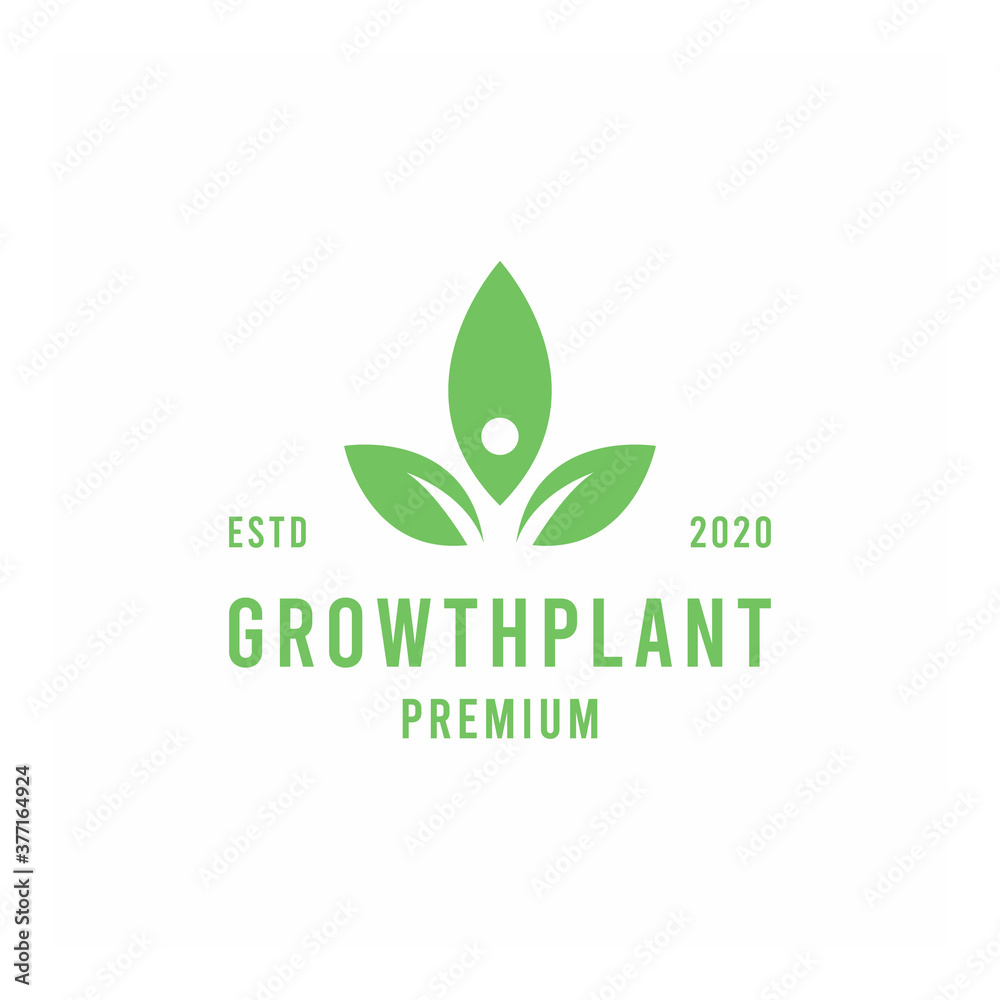 Plant leaf growth Logo Vector design