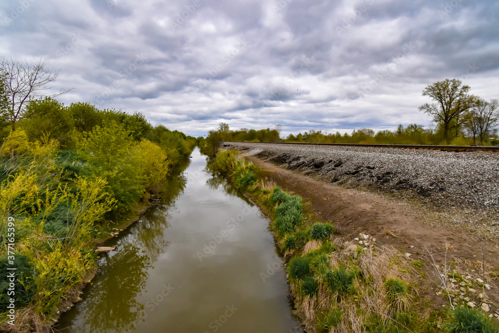 Railroad tracks in the country 