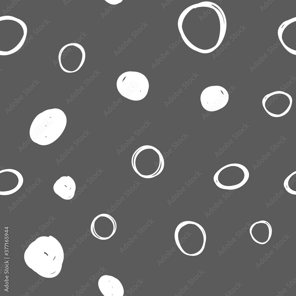 Abstract Black and White Seamless Pattern. Vector Dotted Textured Background.