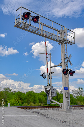 Railroad tracks in the country 