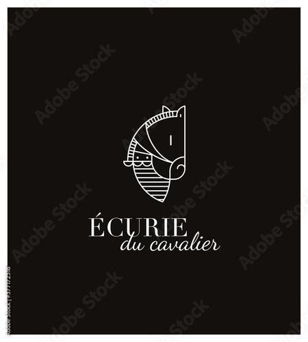 Collection of logos. Icons and symbols. Centre équestre. Poney club. Course hippique. Club d'équitation. Randonnée équestre. Champ de course