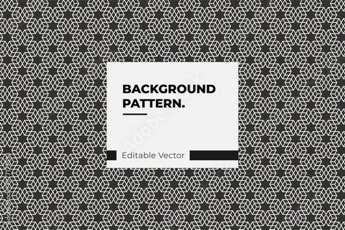 Modern Islamic Pattern Background line white and black