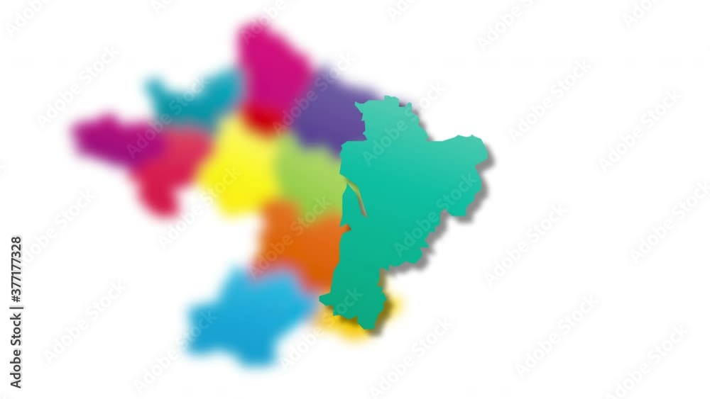 carte de France- région aquitaine, vecteur animation