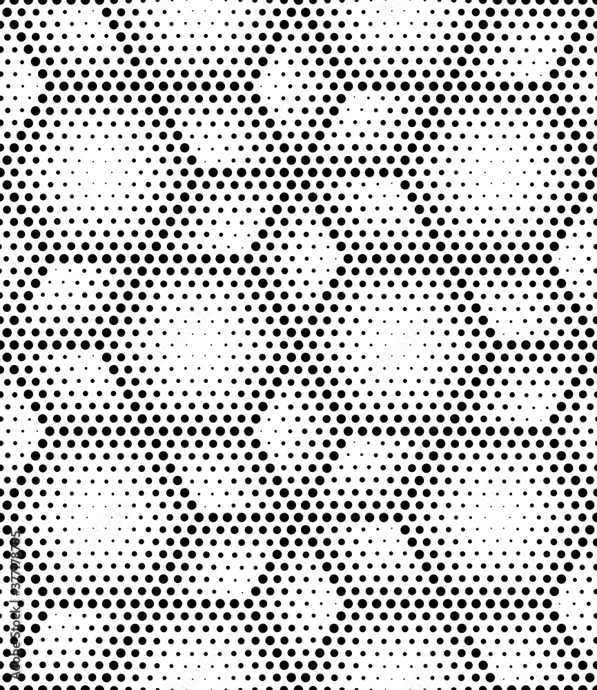 Vector geometric seamless pattern. Modern geometric background
with hexagonal dotted tiles.
