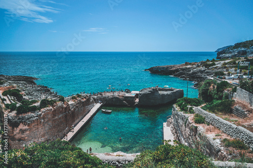 fantastic view on marina di novaglie in puglia