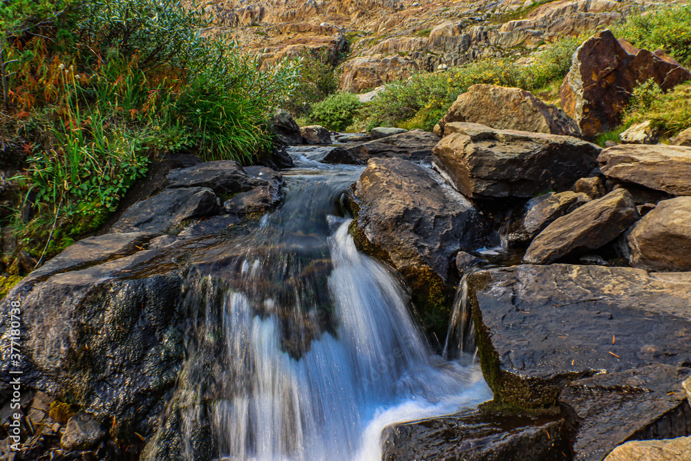 Mountain stream in twenty lakes basin Mountain stream in twenty lakes basin
