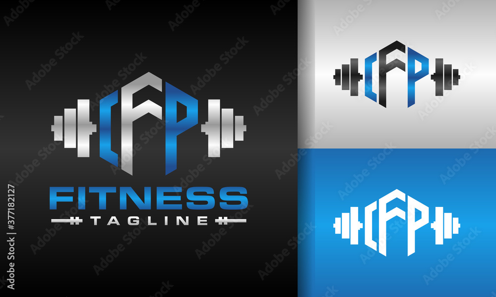 Fototapeta fitness letter CFP logo