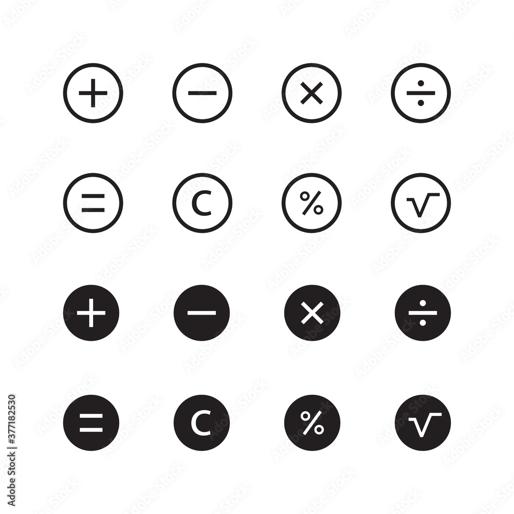 Calculator button vector icon Calculator button vector icon