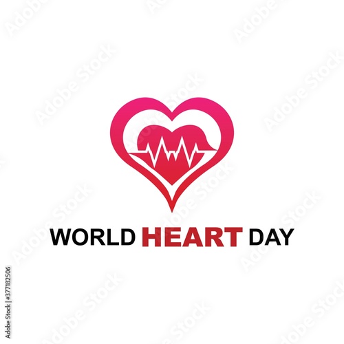 World Heart Day Logo Template design vector  emblem  design concept  creative symbol