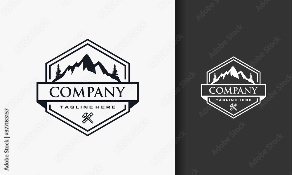 Obraz premium vintage mount logo emblem