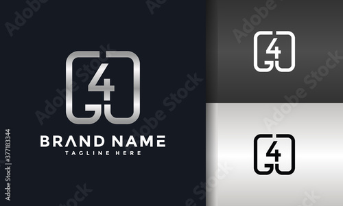 monogram letter G4J logo
