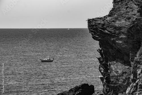 a sailing boat sailing in the sea