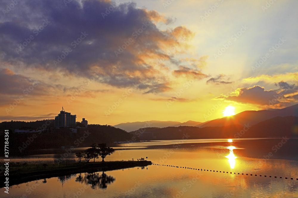 Taiwan Nantou Sun Moon Lake sunrise