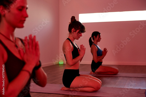 Hot yoga class photo