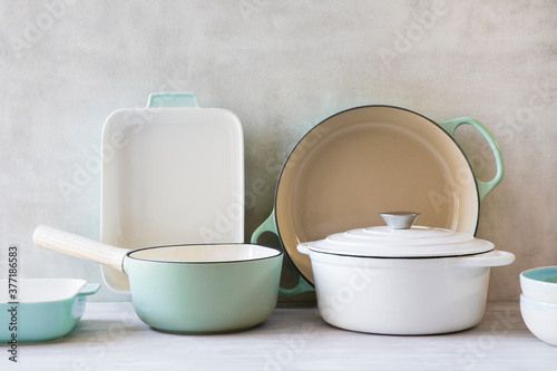 Collection of Cookware Pots and Pans photo