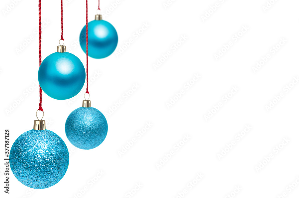 Christmas Ornaments isolated on a white background. 