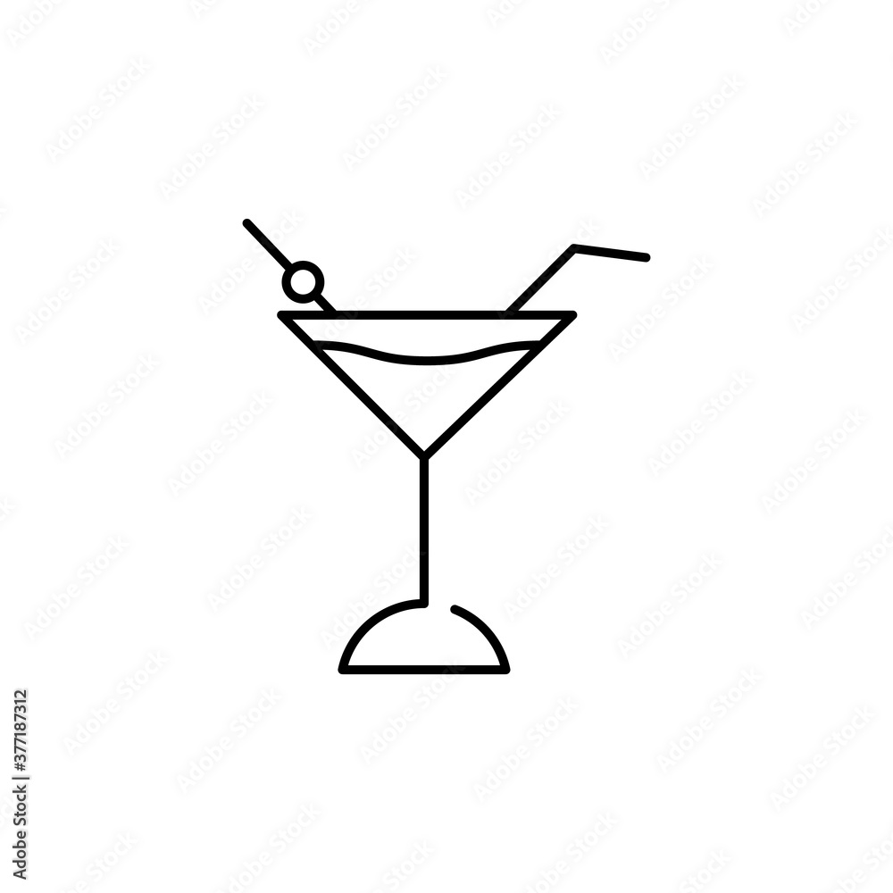 Cocktail, martini, alcohol, drink vector icon Cocktail, martini, alcohol, drink vector icon