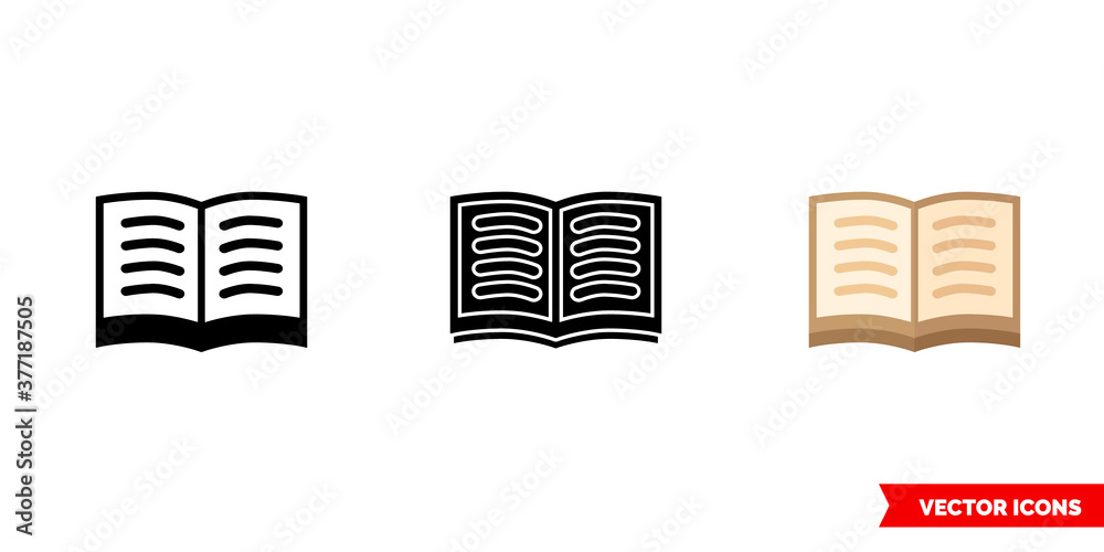 Open book clipart symbol icon design isolated Vector Image