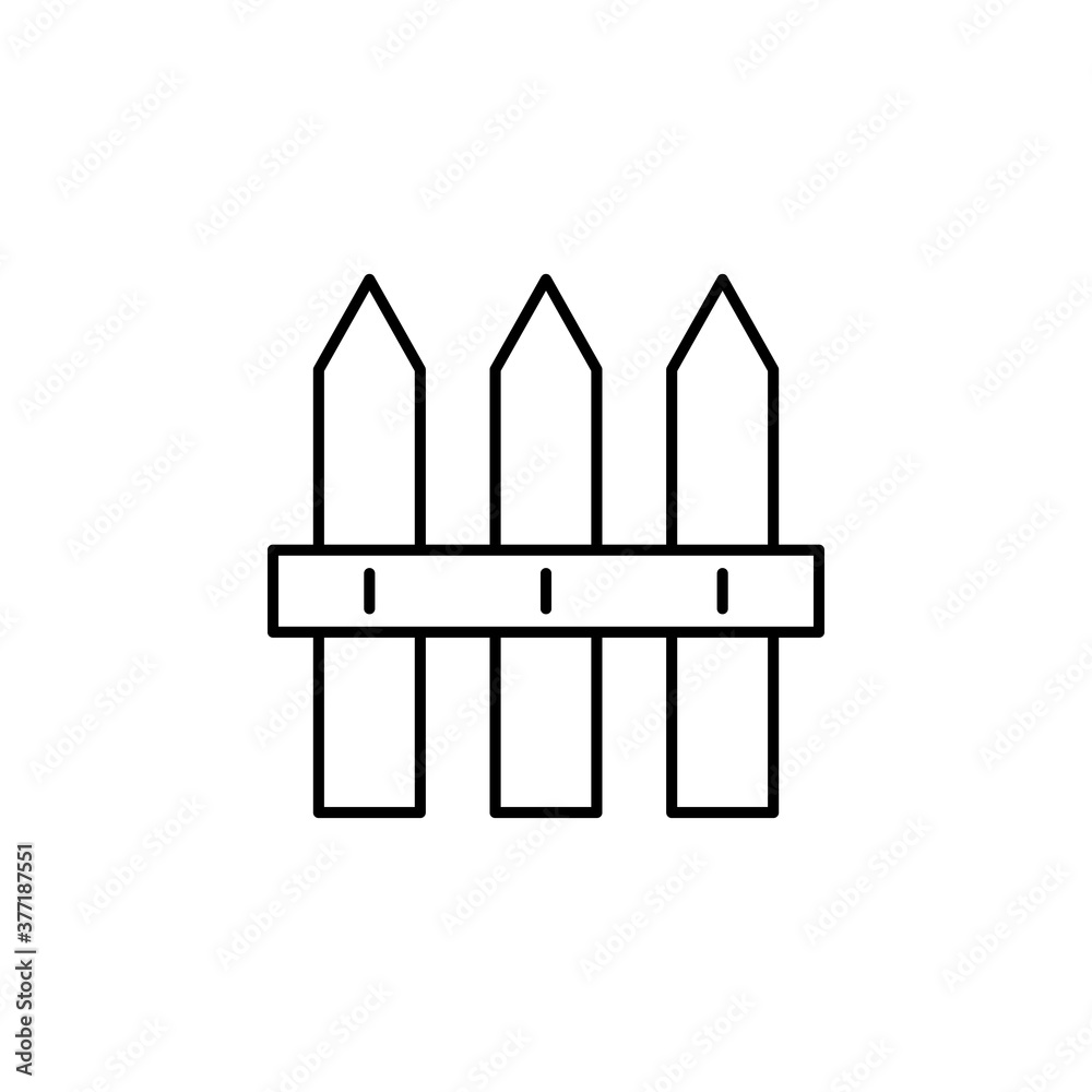 Fence, picket, protection vector icon Fence, picket, protection vector icon