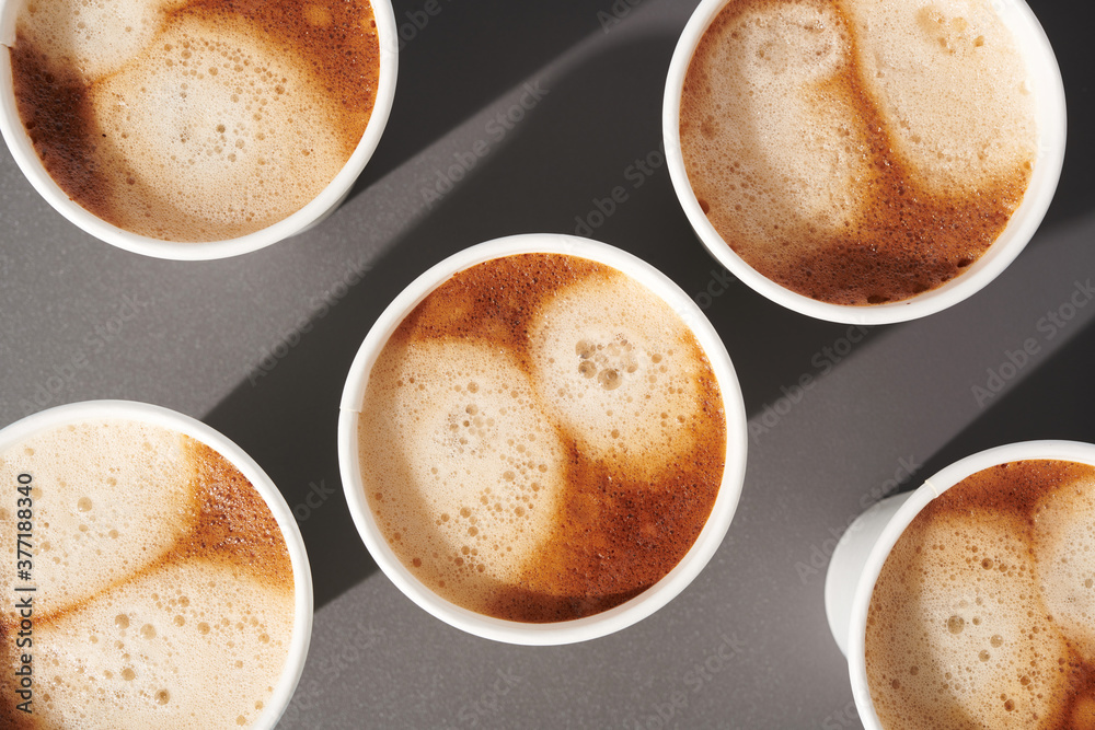 Tray of Takeout Coffee Tray of Takeout Coffee