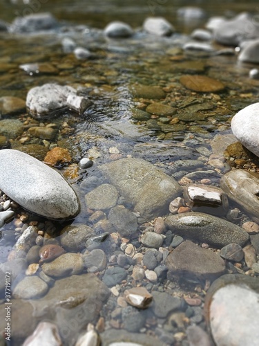 Water over stones