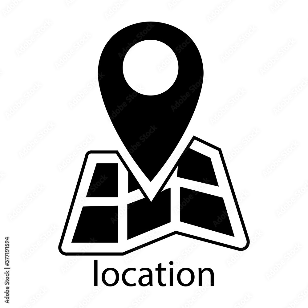Location icon on the map. Vector illustration eps 10 Location icon on the map. Vector illustration eps 10