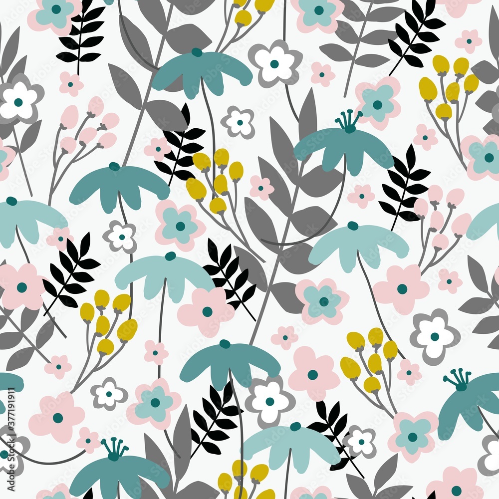 seamless pattern with flowers