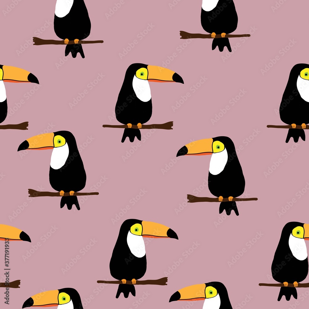 Fototapeta premium seamless pattern with birds