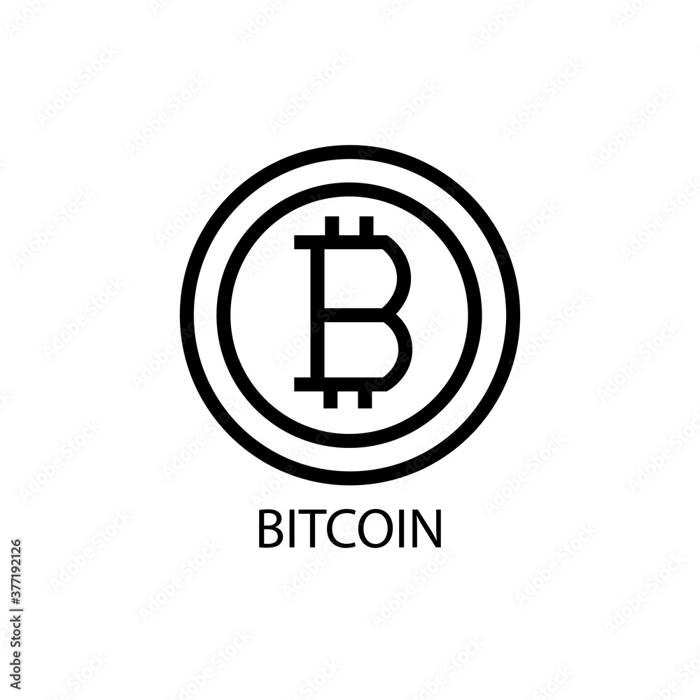 Bitcoin icon in circle. Vector illustration eps 10 Bitcoin icon in circle. Vector illustration eps 10