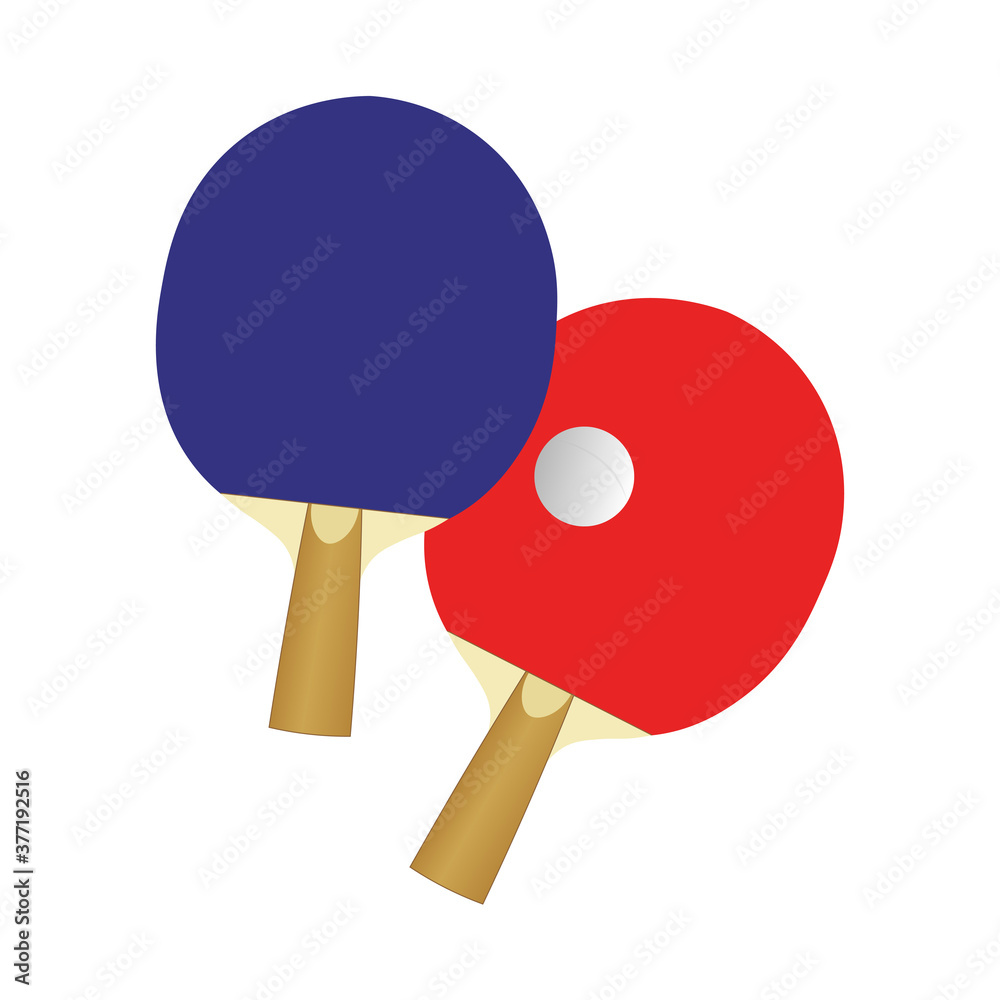 Realistic icon of two ping pong rackets and ball. Vector illustration eps 10 Realistic icon of two ping pong rackets and ball. Vector illustration eps 10