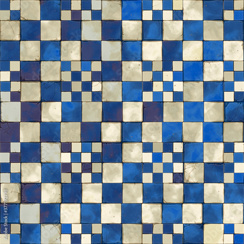 blue tiles texture