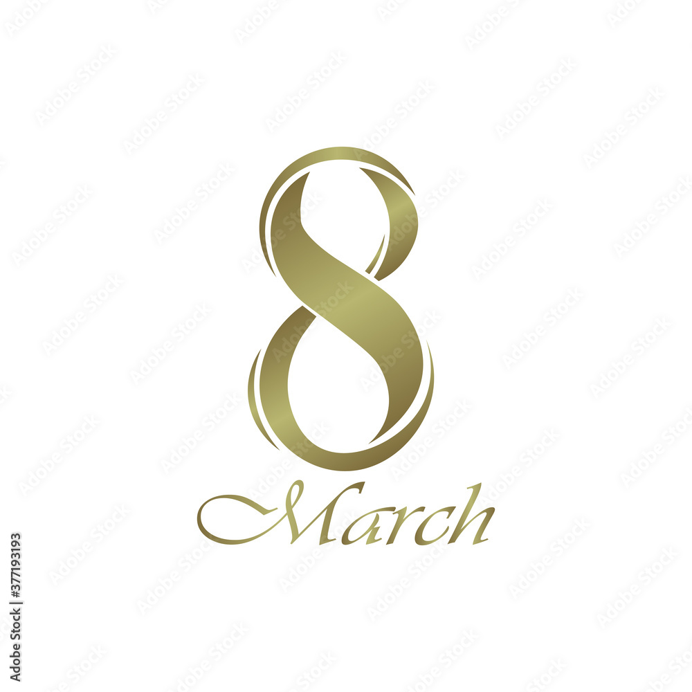 Icon banner March 8th. Vector illustration eps 10