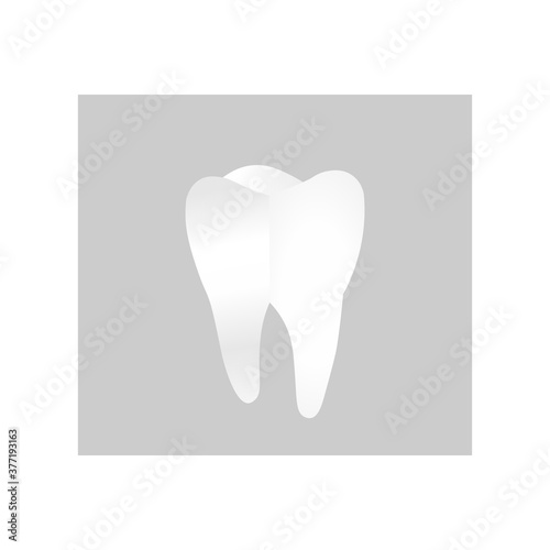 Icon realistic human tooth. Vector illustration eps 10