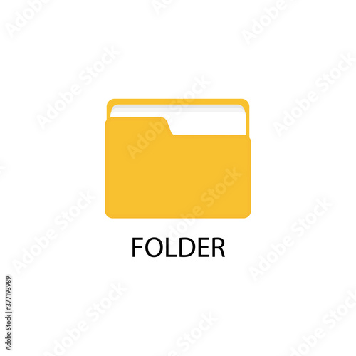 folder icon paper on white. Vector illustration eps 10