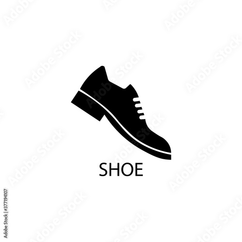 black shoe icon sign. Vector illustration eps 10