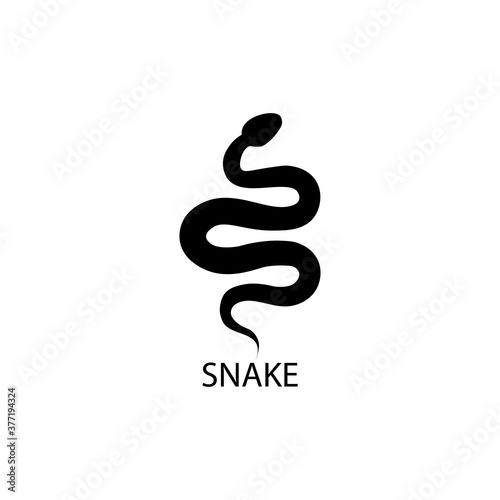 Black snake sign icon. Vector illustration eps 10